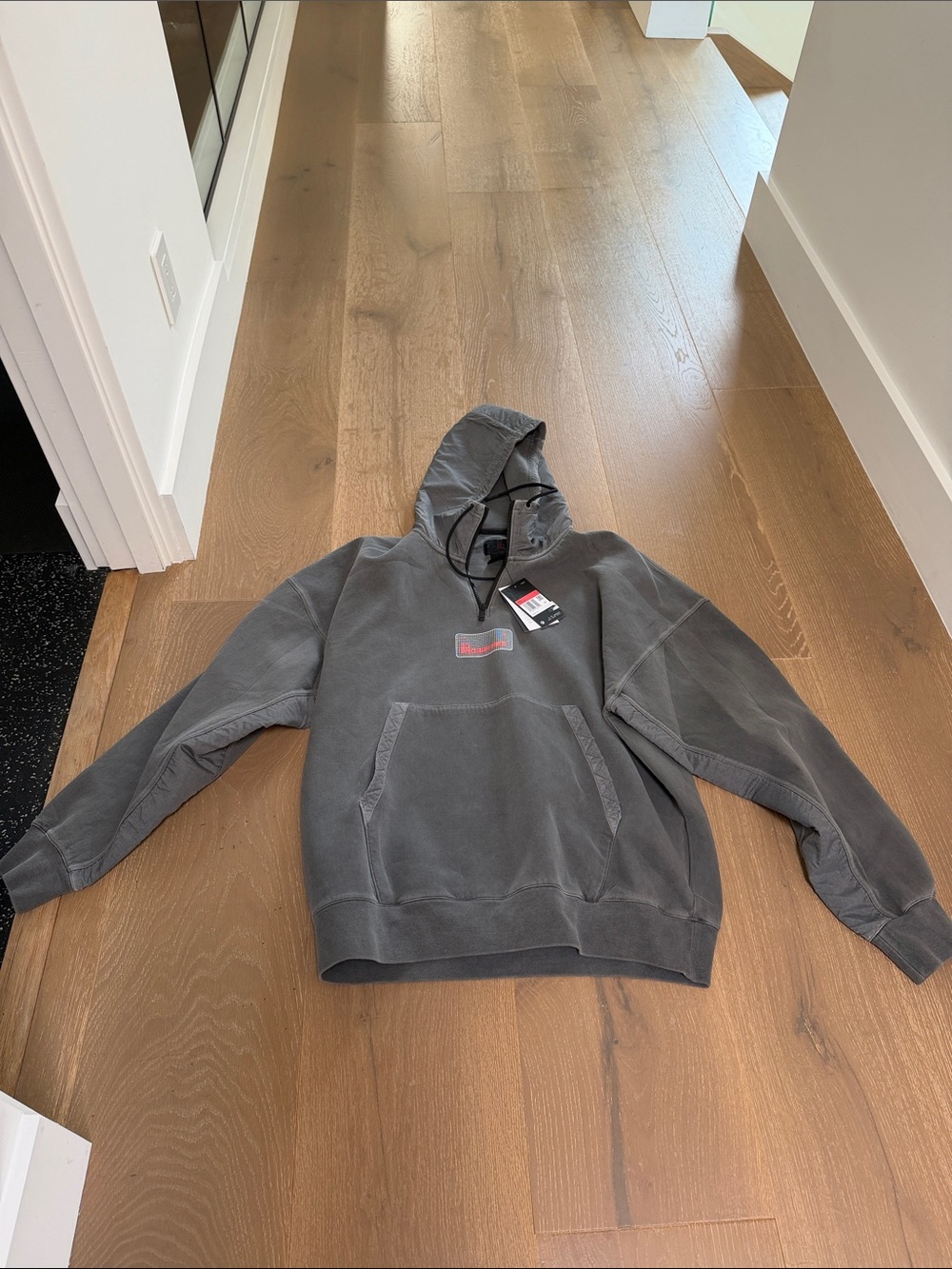 Men's Hooded Jordan brand Sweatshirt in Washed Charcoal -